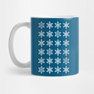 Christmas pattern with snowflakes (White) Mug